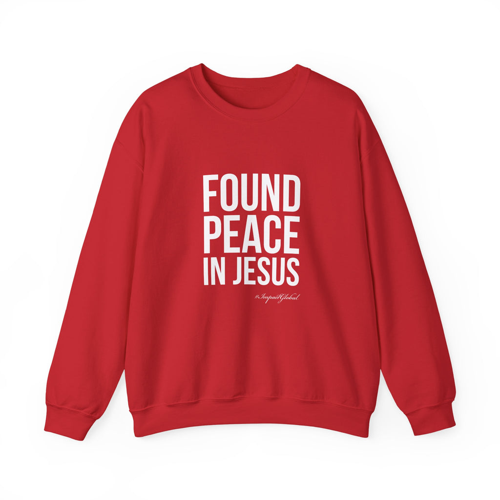 Found Peace in Jesus White Sweatshirt
