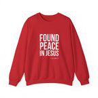 Found Peace in Jesus White Sweatshirt
