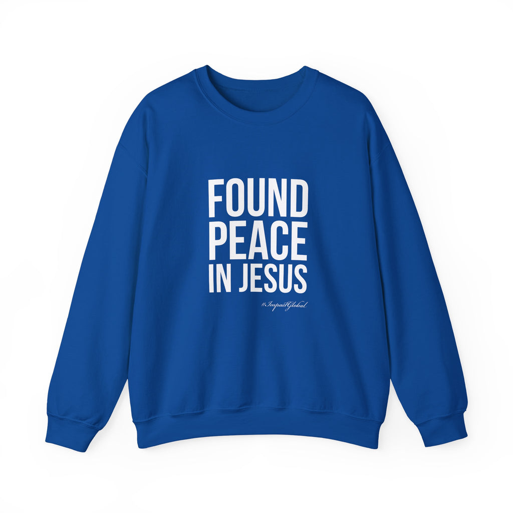 Found Peace in Jesus White Sweatshirt