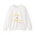 I Am Chosen Heart Sweatshirt Golden