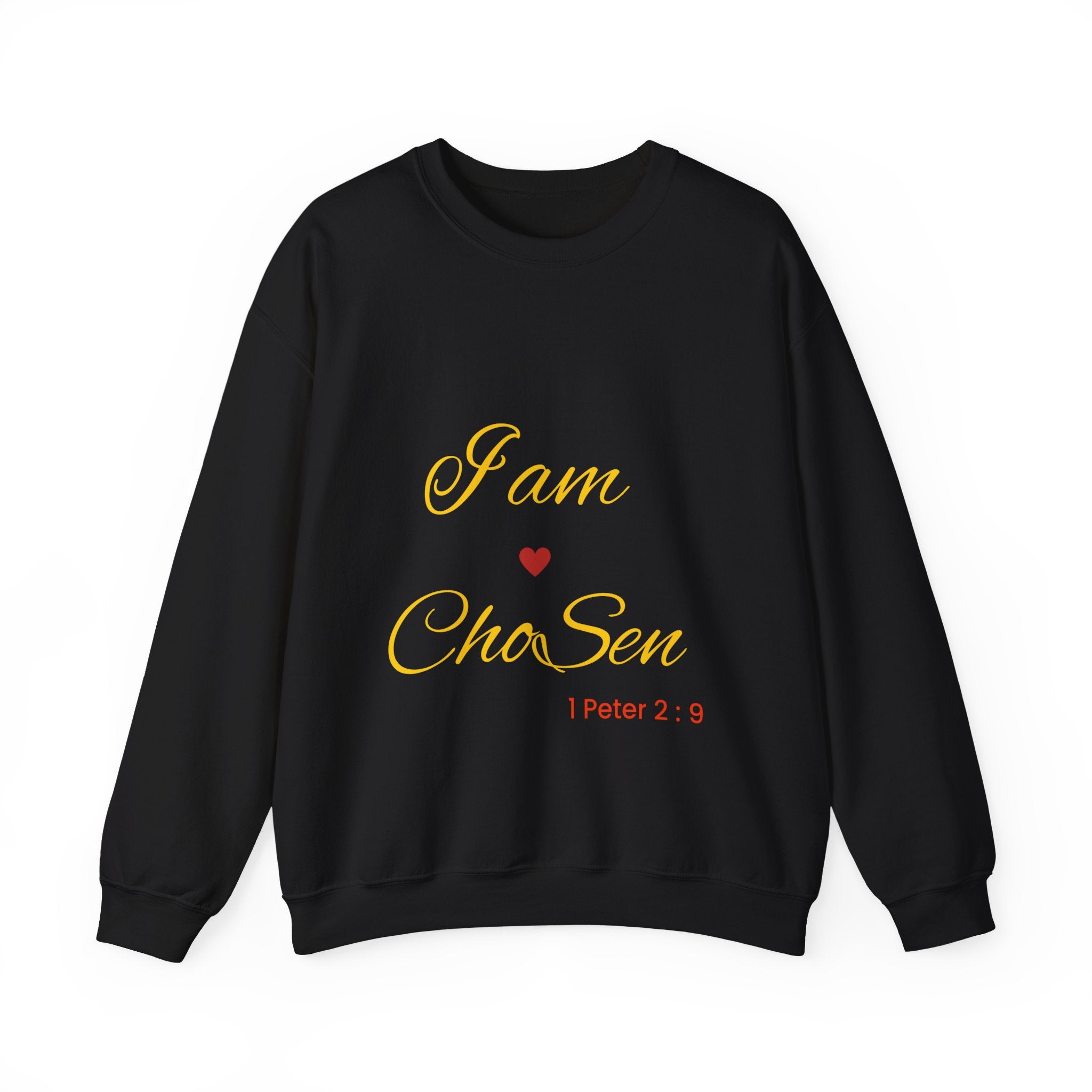 I Am Chosen Heart Sweatshirt Golden