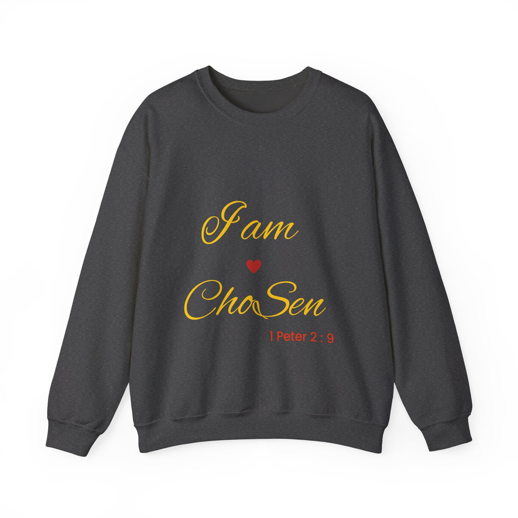 I Am Chosen Heart Sweatshirt Golden