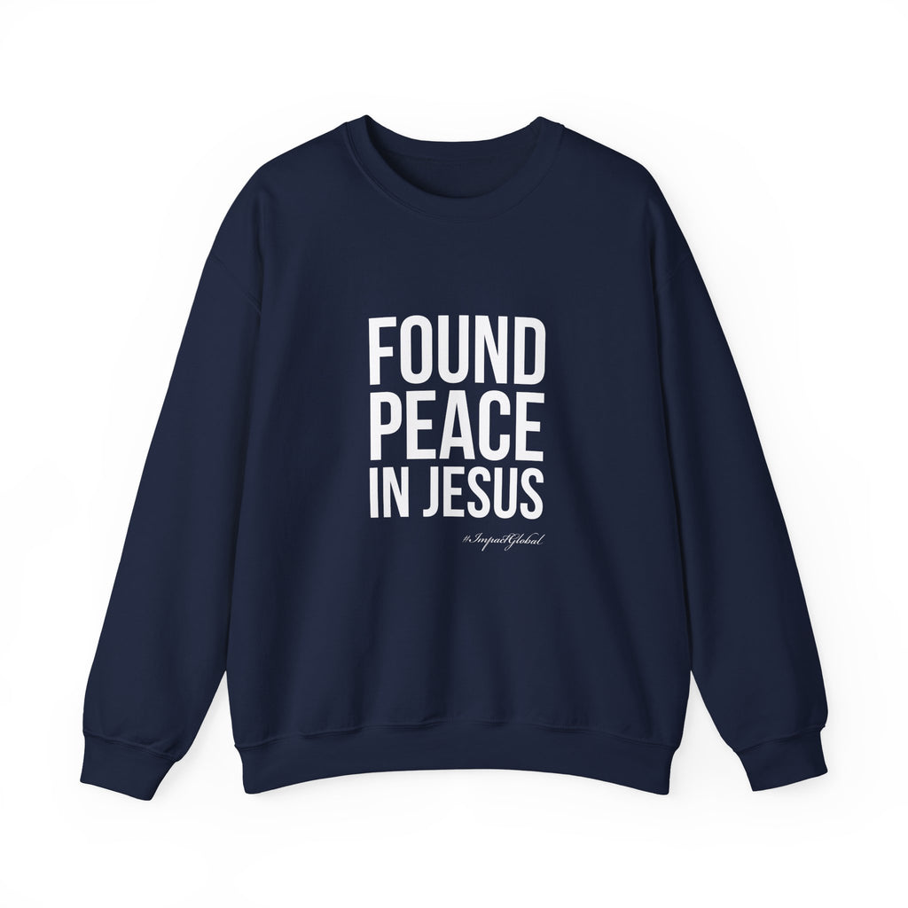 Found Peace in Jesus White Sweatshirt