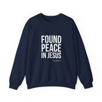 Found Peace in Jesus White Sweatshirt