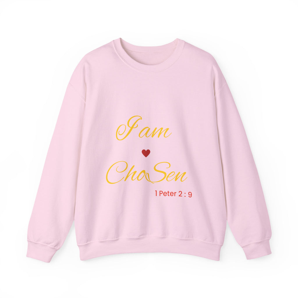 I Am Chosen Heart Sweatshirt Golden
