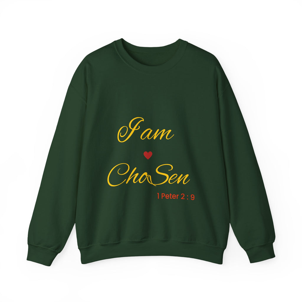 I Am Chosen Heart Sweatshirt Golden