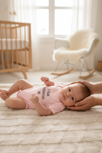 Baby in Pink Onesie