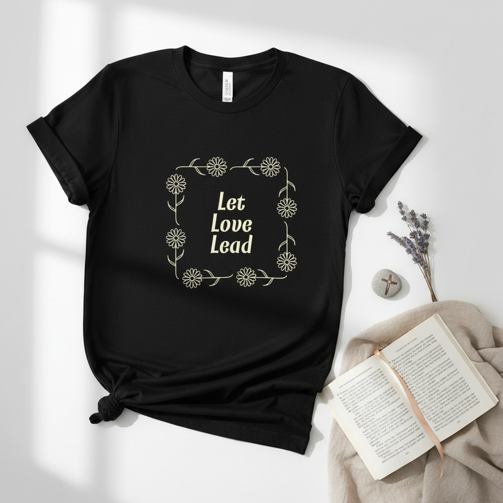 Black Let Love Lead Tee