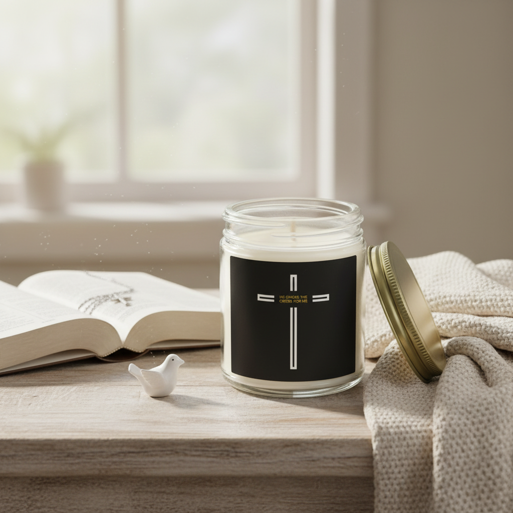 Clear Glass Candle Lifestyle