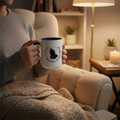 Cozy armchair reading nook with Prayer Changes Everything mug