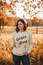 Cream Sweatshirt Worn