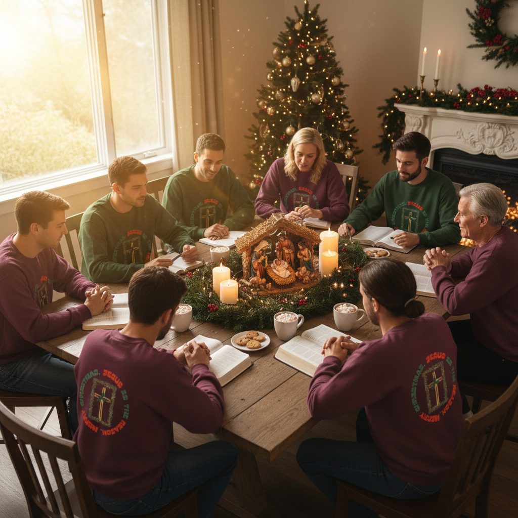 Faith-Based Christmas Fellowship - Overhead View