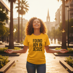 Found Joy In Jesus T-Shirt - Gold/Yellow