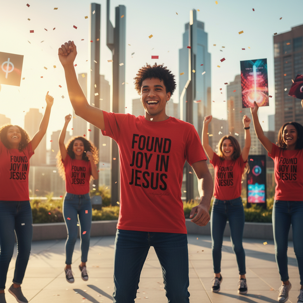 Found Joy In Jesus T-Shirt - Red
