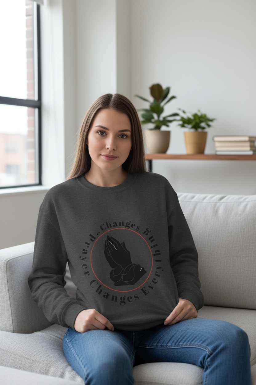 Gray Sweatshirt Worn