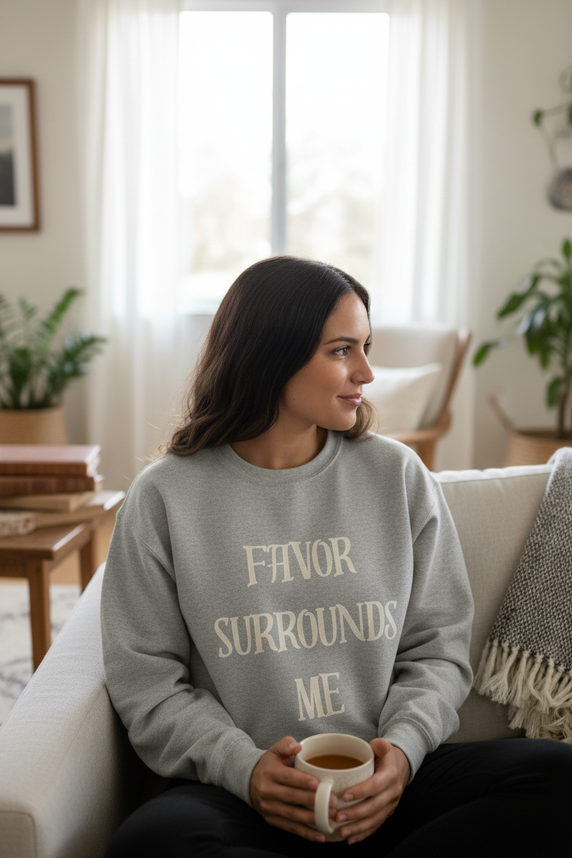 Gray Sweatshirt Worn