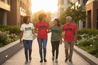 Group Walking Together By Faith
