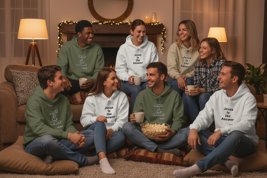 Group Wearing Hoodies - Indoor