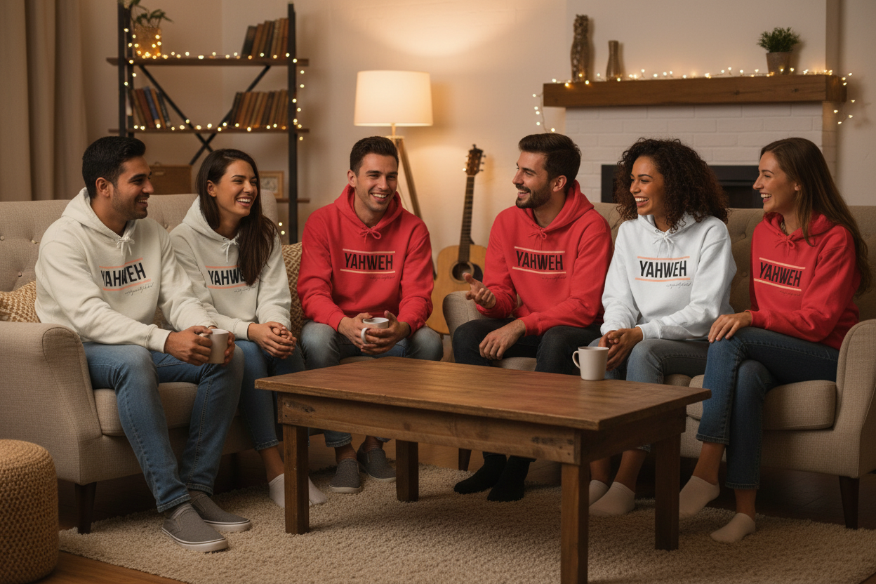 Group Wearing Hoodies - Indoor
