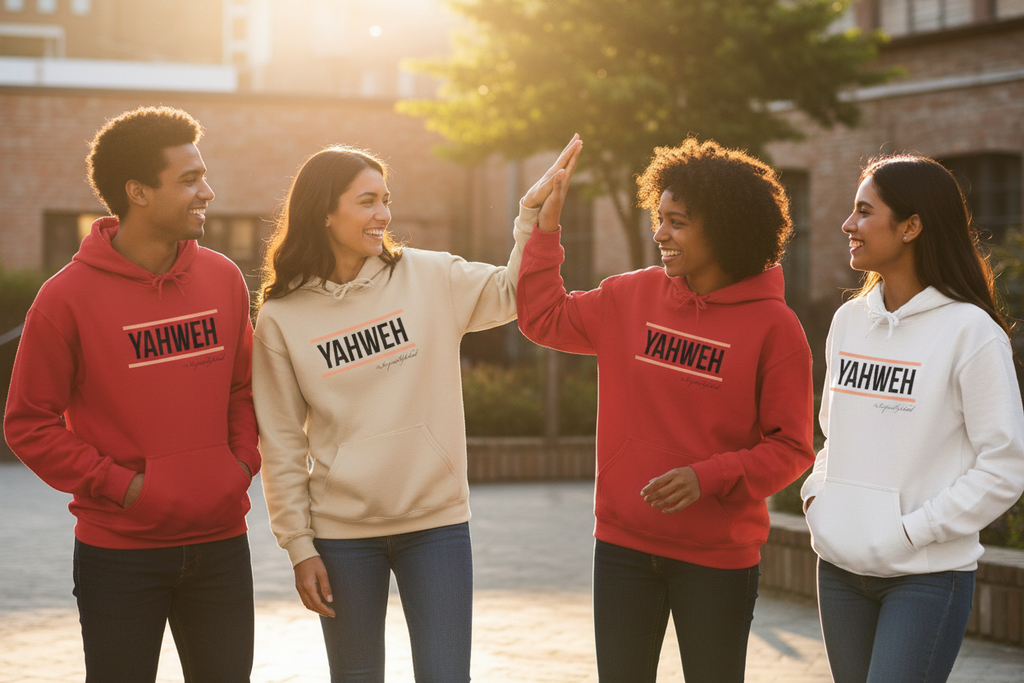 Group Wearing Hoodies - Outdoor