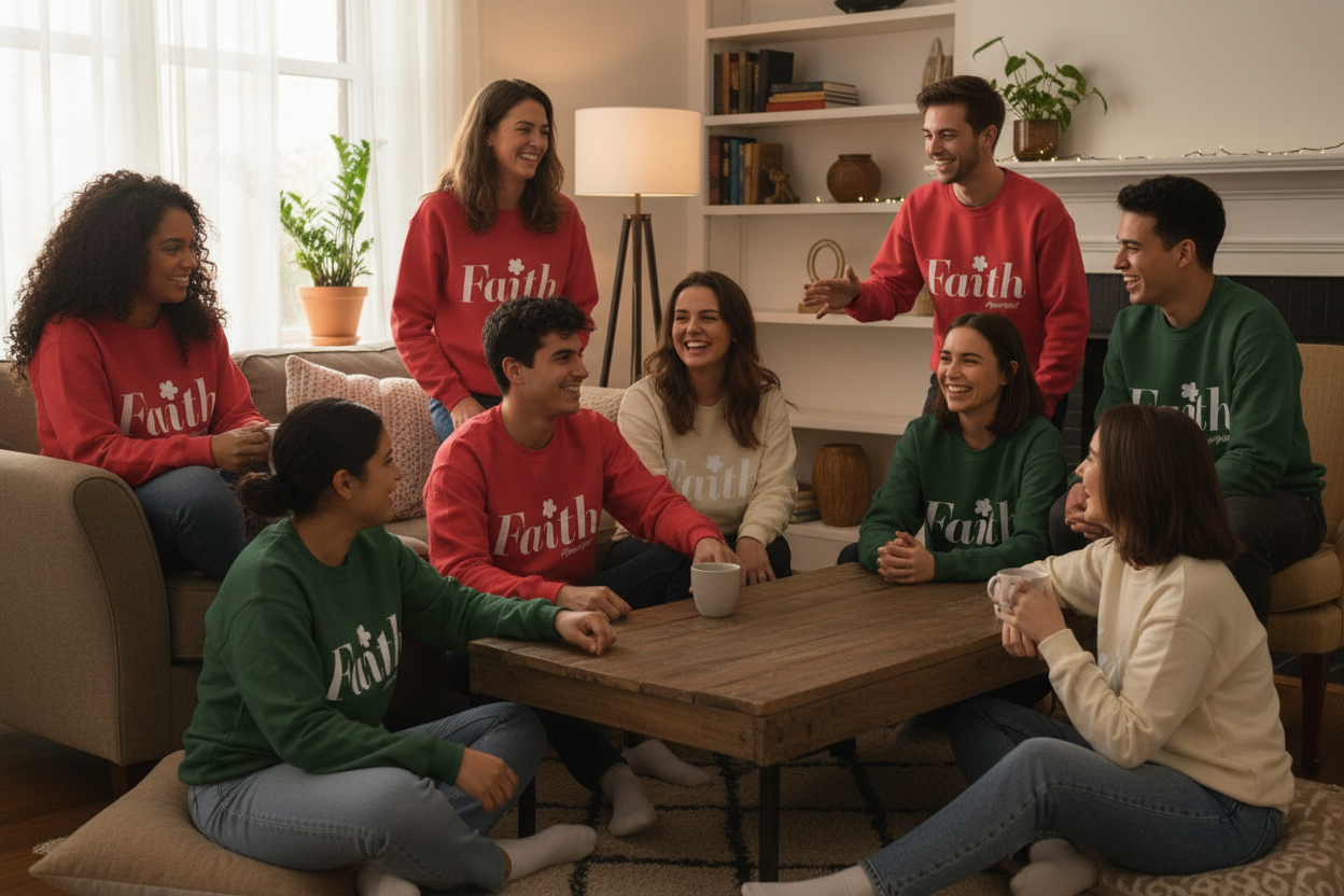 Group Wearing Sweatshirts - Indoor