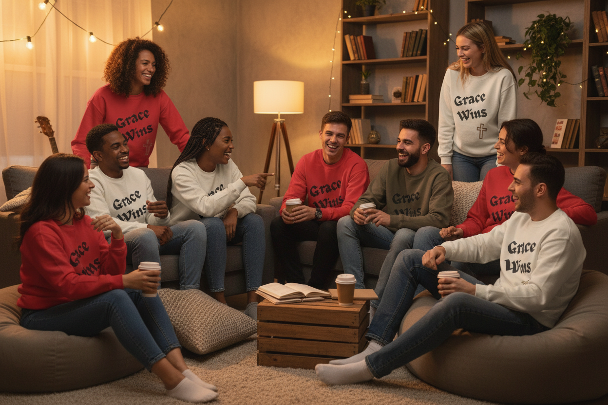 Group Wearing Sweatshirts - Indoor