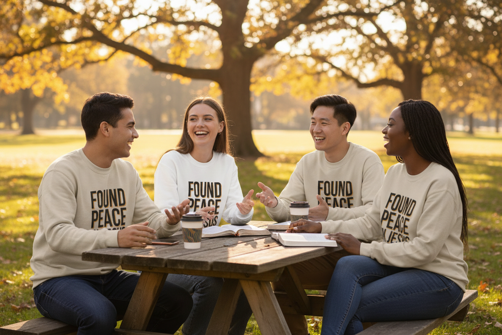 Group Wearing Sweatshirts - Outdoor