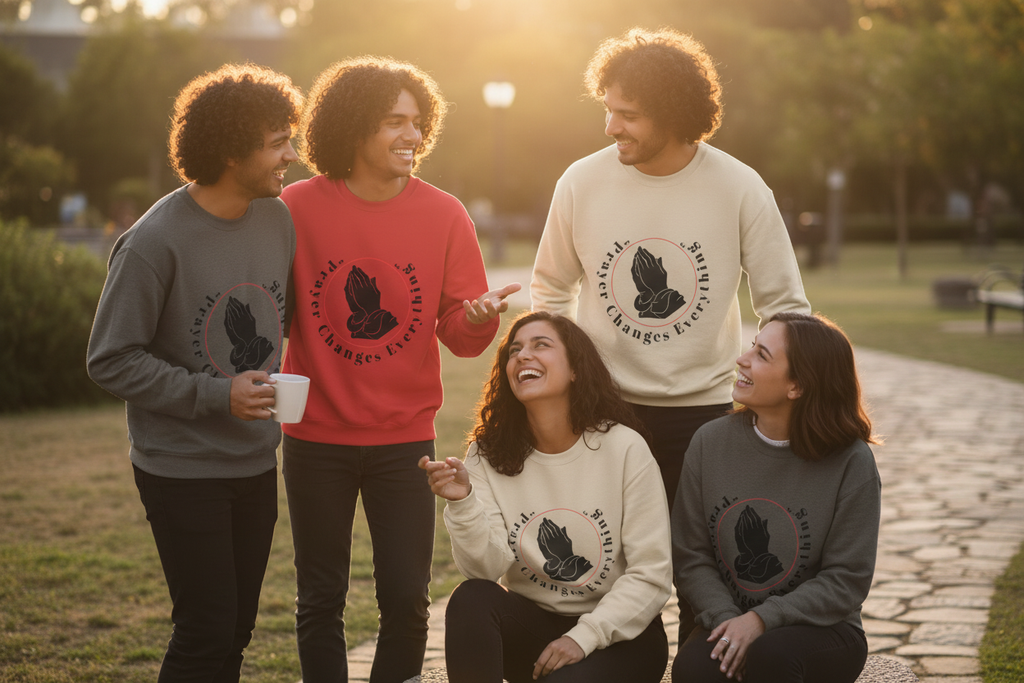 Group Wearing Sweatshirts - Outdoor
