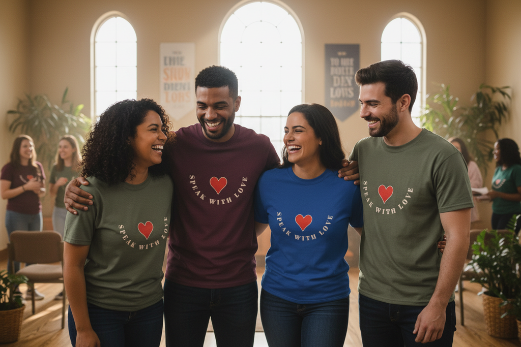 Group Wearing T-Shirts - Community