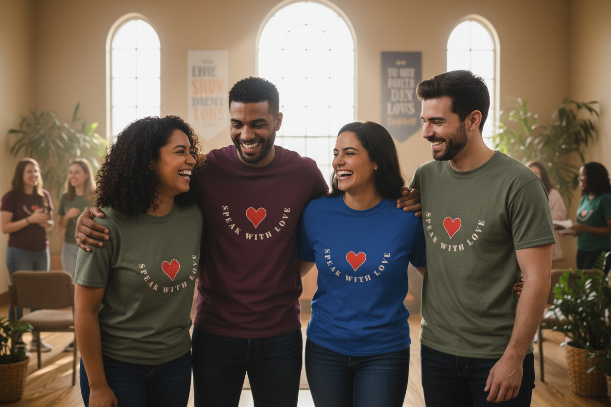 Group Wearing T-Shirts - Community