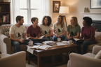 Group Wearing T-Shirts - Indoor