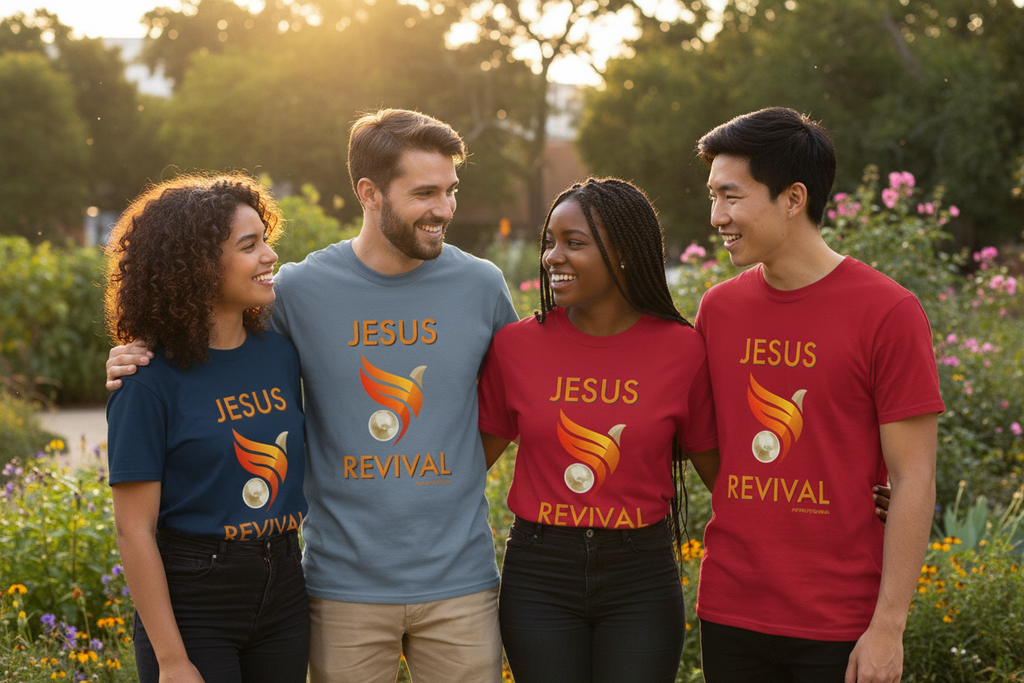 Group Wearing T-Shirts - Outdoor