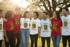 Group Wearing T-Shirts - Outdoor