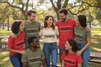 Group Wearing T-Shirts - Outdoor
