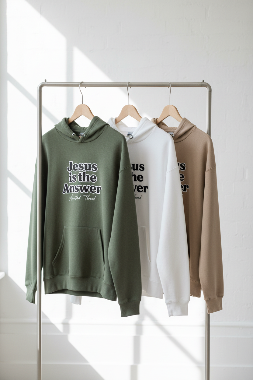 Hoodies on Clothing Rack