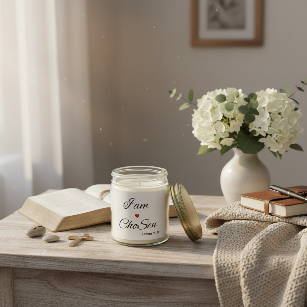 I am Chosen Candle - Clear Glass