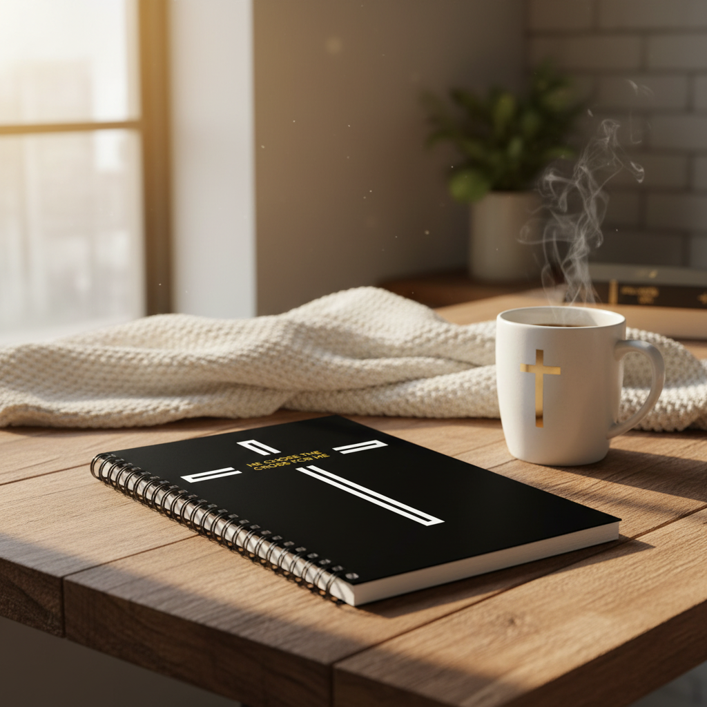 Journal on warm desk setting