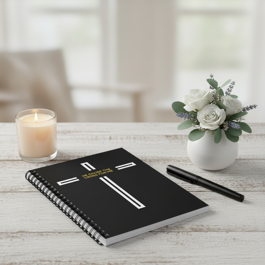 Journal open with pages visible