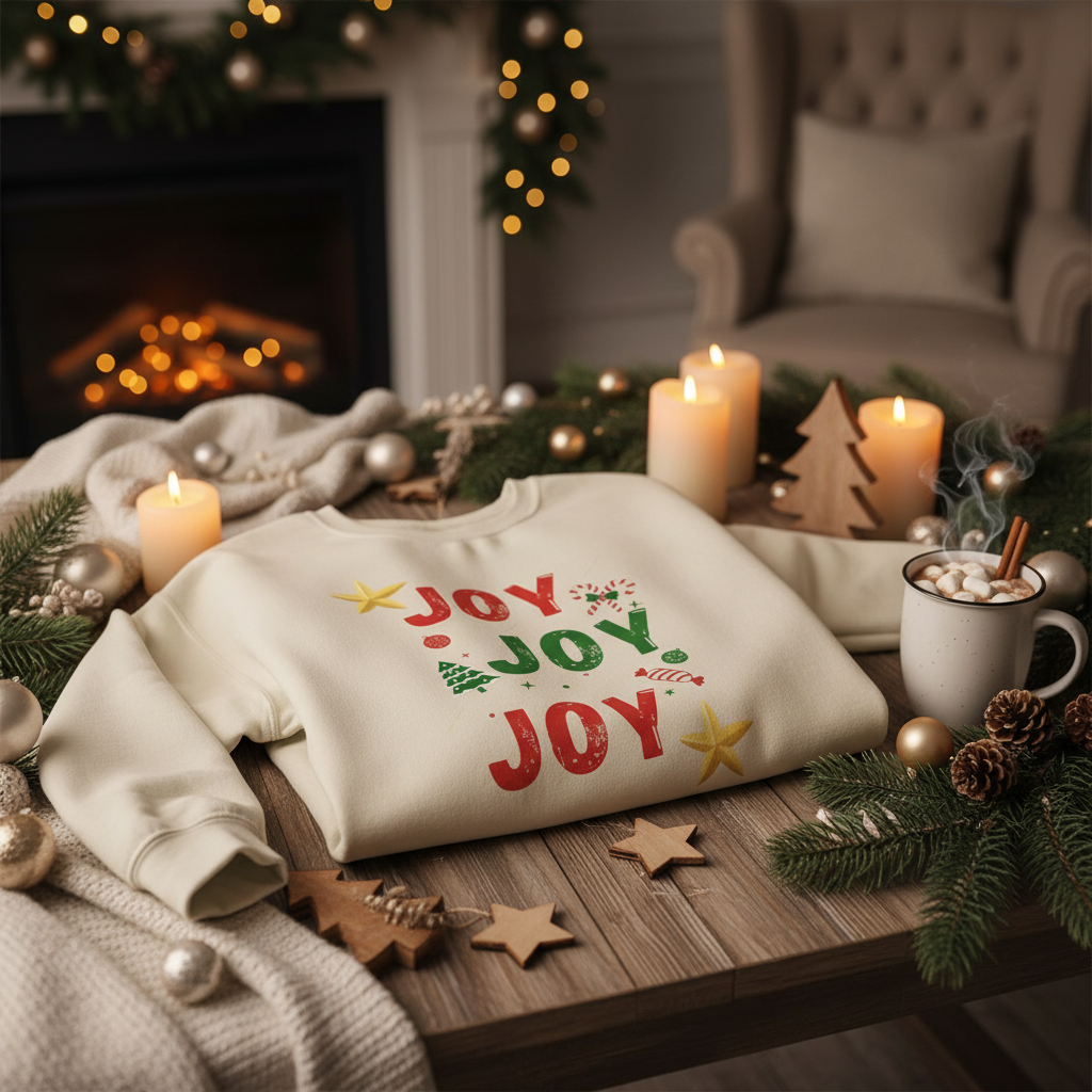 Joy Joy Joy Sweatshirt - Cream/Beige