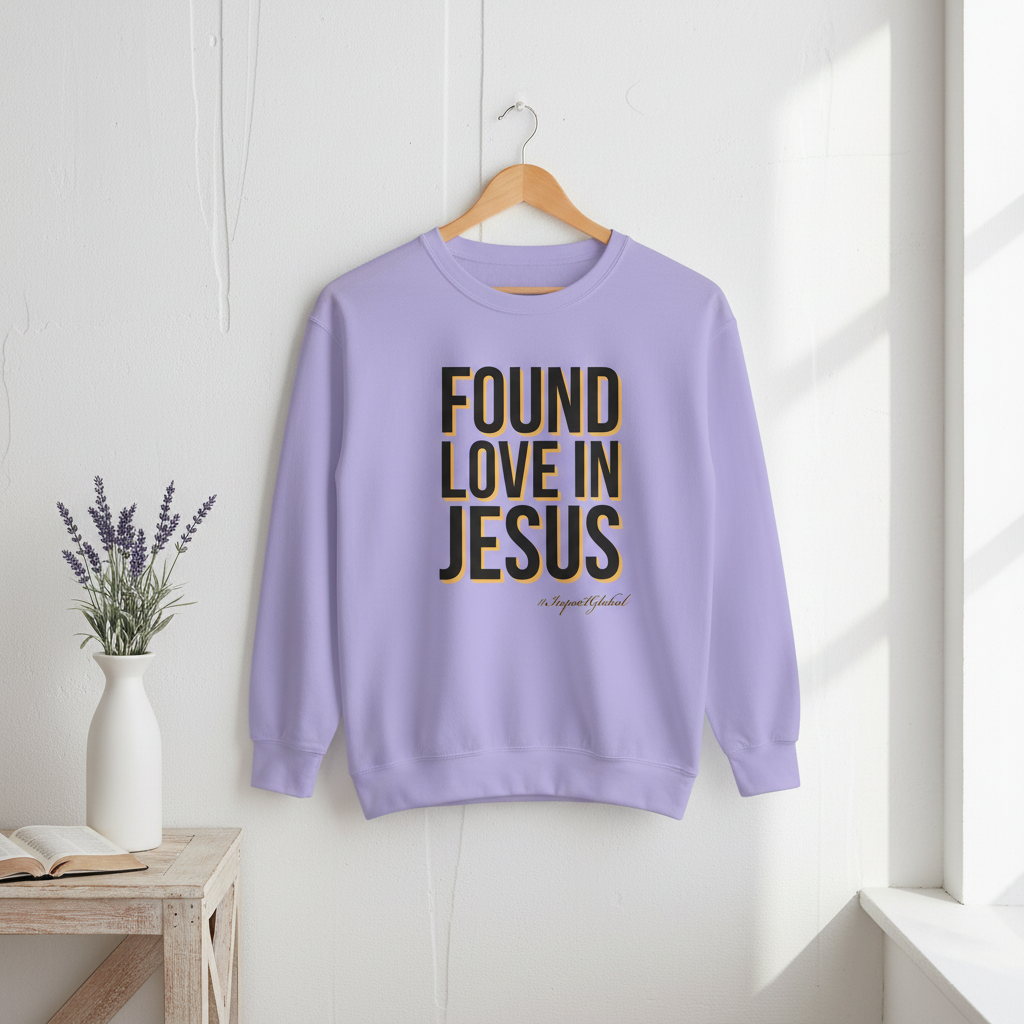 Lavender Found Love in Jesus Sweatshirt