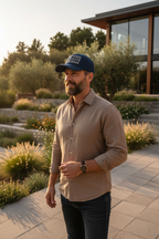 Man in Navy Cap