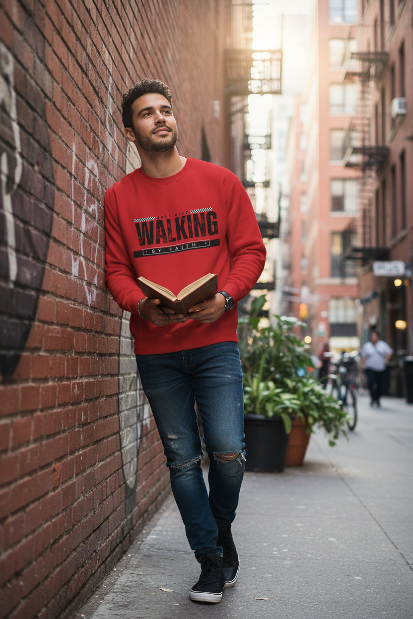 Man in Red Sweatshirt