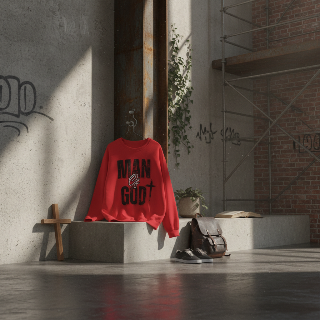 Man Of God Sweatshirt - Red