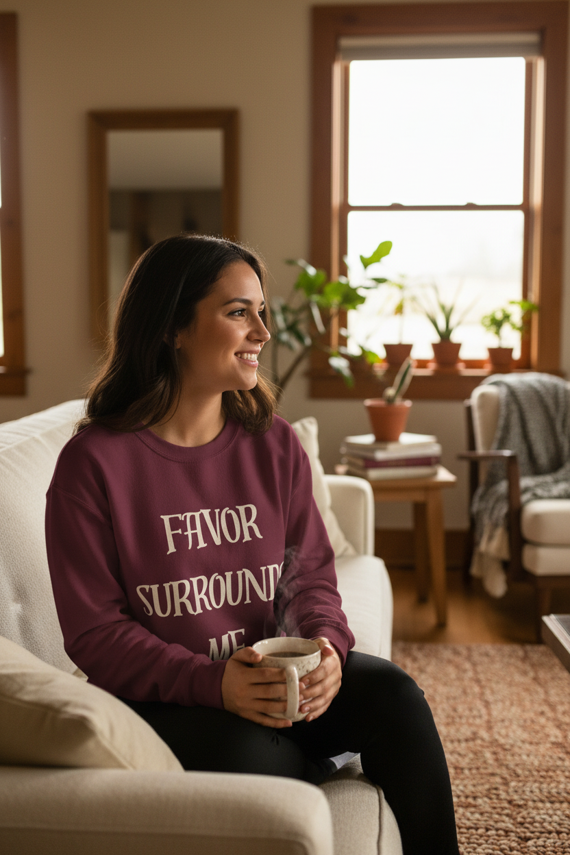 Maroon Sweatshirt Worn