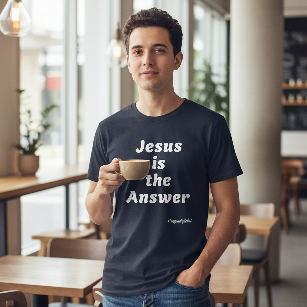 Navy Jesus Answer Tee Lifestyle