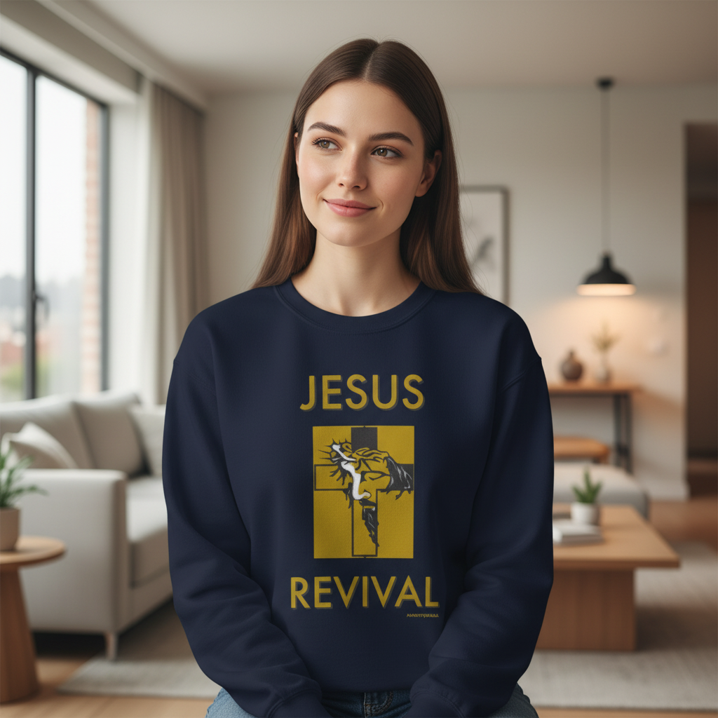 Navy Jesus Revival Cross Lifestyle
