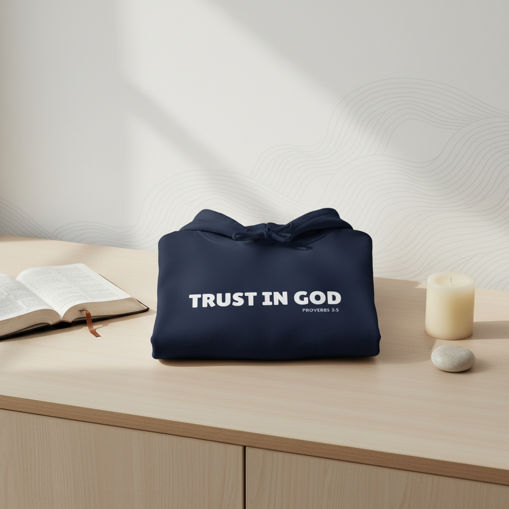 Navy Trust in God Hoodie