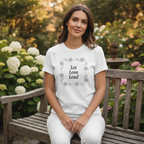 Person in Let Love Lead t-shirt candid moment