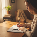 Person journaling with Prayer Changes Everything