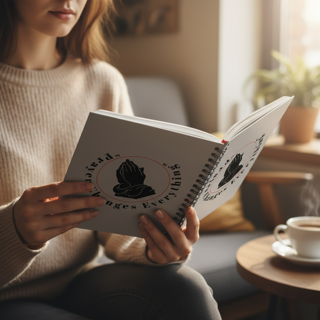 Person reading Prayer Changes Everything journal